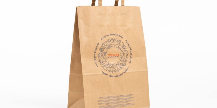 EcoVantage paper for Tesco shopping bags.