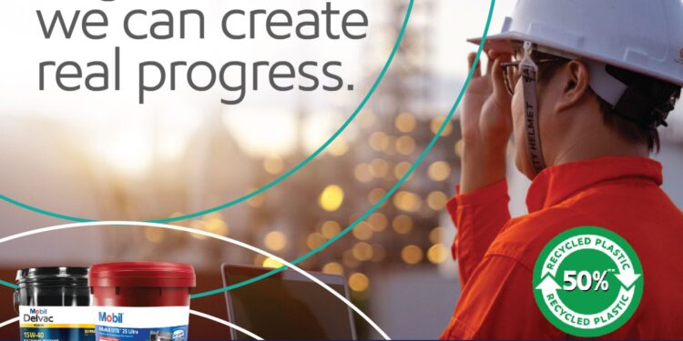 Mobil Launches 50% Post-Consumer Recycled Plastic Pails in India.