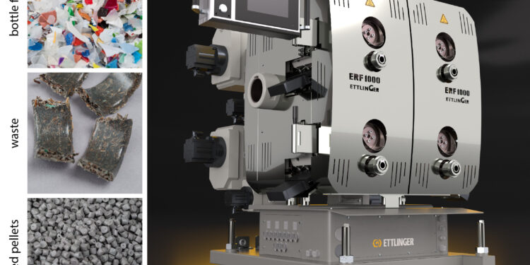 Recycling of PE, PE-HD and PP are among the most common industrial applications of the ERF 1000 continuous melt filter, which can process up to 10 t/h, depending on the material involved.