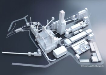 3D visualization of a new direct reduction plant - Source: thyssenkrupp Steel Europe AG