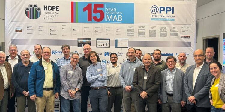 MAB members celebrate the group’s 15th year anniversary at its recent meeting.