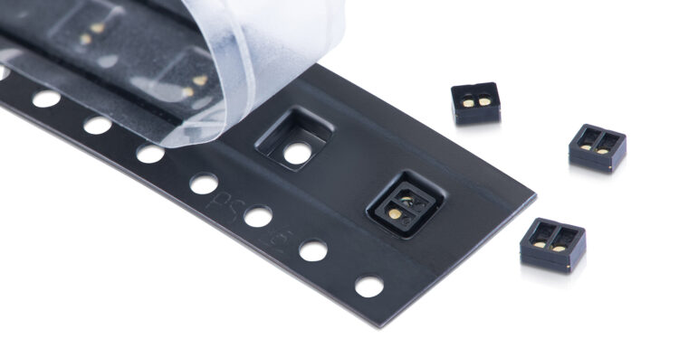 Reel-to-reel overmolded time-of-flight sensor lens made from EXTEM resin