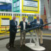 Photo of Ascendance Flight Technologies and Solvay representatives at the signing event. At the 2023 Paris Air Show, Solvay and Ascendance Flight Technologies have signed a partnership to collaborate in the development of innovative material and aerospace technologies for enhancing the safety, efficiency and sustainability of future aircraft. From left: Gerald Perrin, Solvay EMEA Business Manager; Jean-Christophe Lambert, CEO of Ascendance Flight Technologies and Stéphane Viala, Director of Engineering & Program at Ascendance Flight Technologies.