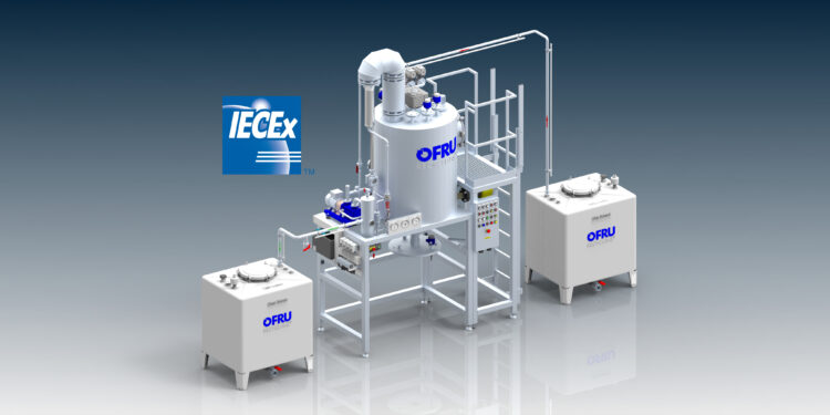 OFRU Solvent Recycling Systems are Awarded IECEx Certification.