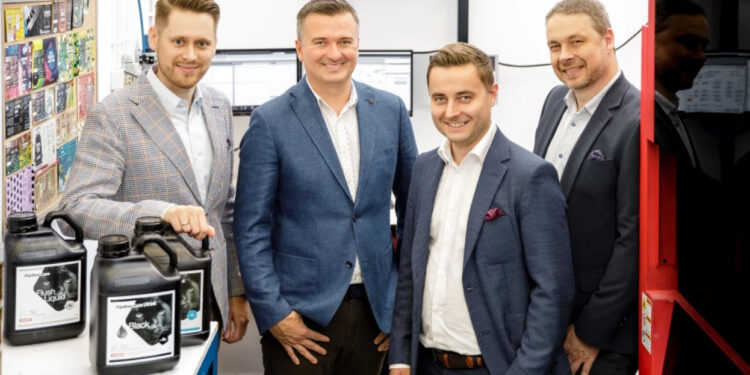 Michał Kuczkowski - Xeikon Sales Manager, Piotr Smoliński - Etiflex Co-owner, Flexo Department Director, Karol Kuligowski - Etiflex Co-owner & Sales Director, Przemysław Wagner - Etiflex Co-owner & Production Director.