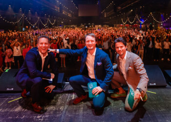 The three CEOs of the NETZSCH Group at the 150 anniversary event.