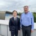 Andrew Lau, VP Electronics and Industrial for Solvay’s Specialty Polymers Global Business Unit, with Alois Gruber, owner and CEO of Agru.