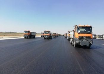 Fliegl Thermo Push-Off Trailer Optimises Asphalt Paving At Nikola Tesla Airport In Belgrade