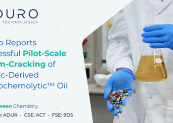 Aduro Clean Technologies Reports Successful Pilot-Scale Steam-Cracking of Plastic-Derived Hydrochemolytic Oil